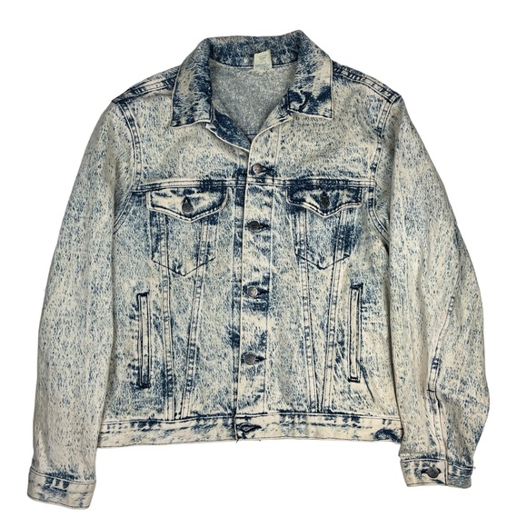 Bristol Blues End Of The Trail Hand Painted Indian Denim Jacket USA Large L Vtg - Picture 2 of 9